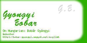 gyongyi bobar business card